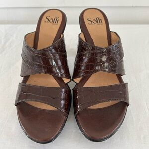 Sofft Women's Brown Leather Sandals Sz 10